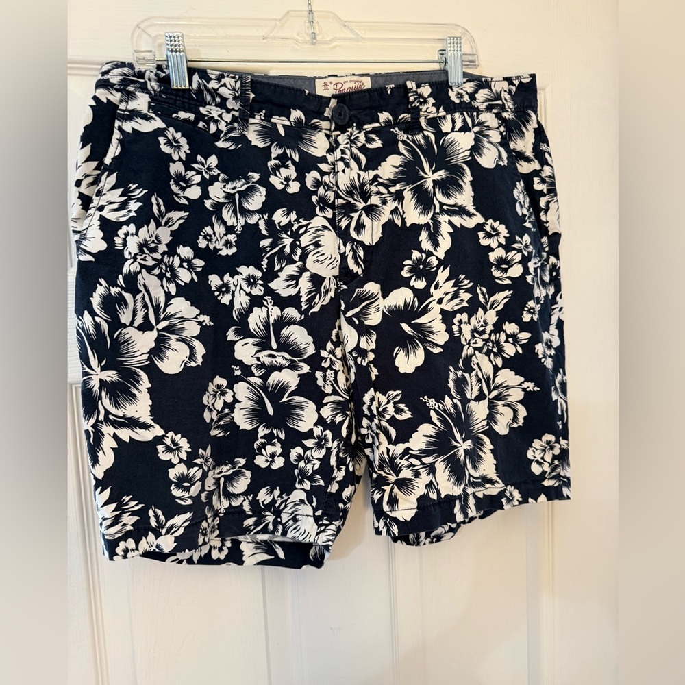 Original Penguin Hawaiian Floral SHORTS Size 36 100% Cotton casual actives cool